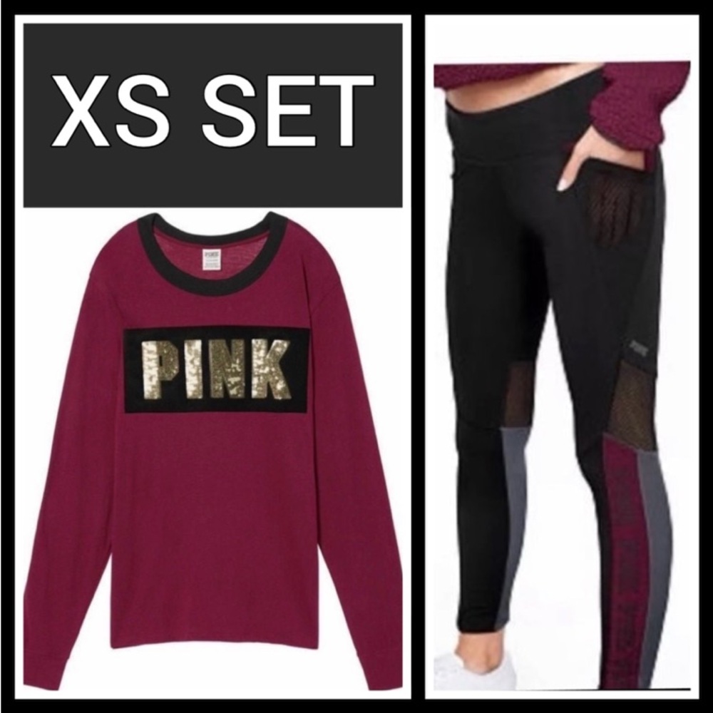 NWT VS PINK MAROON BLING ULTIMATE SET